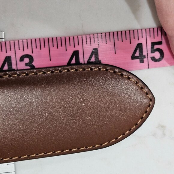 Tommy Bahama Mens Braided Canvas & Leather Belt Brown Beige Size 40 Brass Buckle - Picture 7 of 8